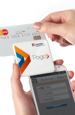 Pogo card reader with swipe card