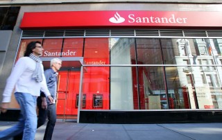 front of Santander bank
