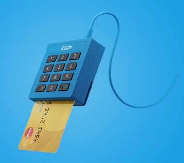 iZettle Lite reader with Mastercard inserted