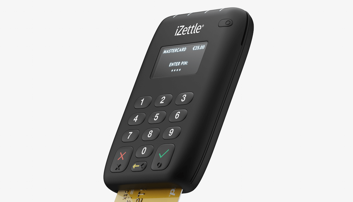 iZettle contactless card reader up close