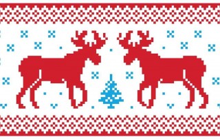 Norwegian festive reindeer banner