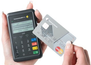 CommBank card machine with Mastercard