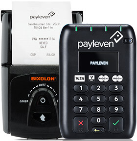 Payleven reader next to printer