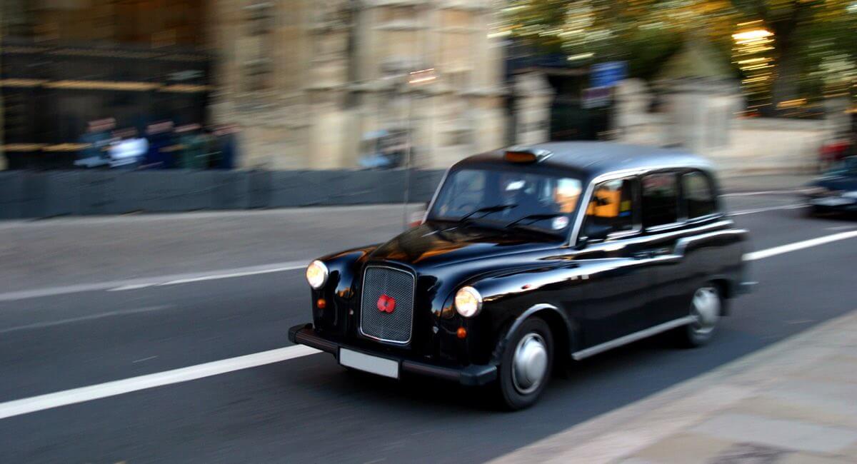 Black Cab on the road in London