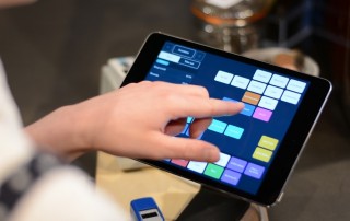 Intelligentpos POS app menu on tablet