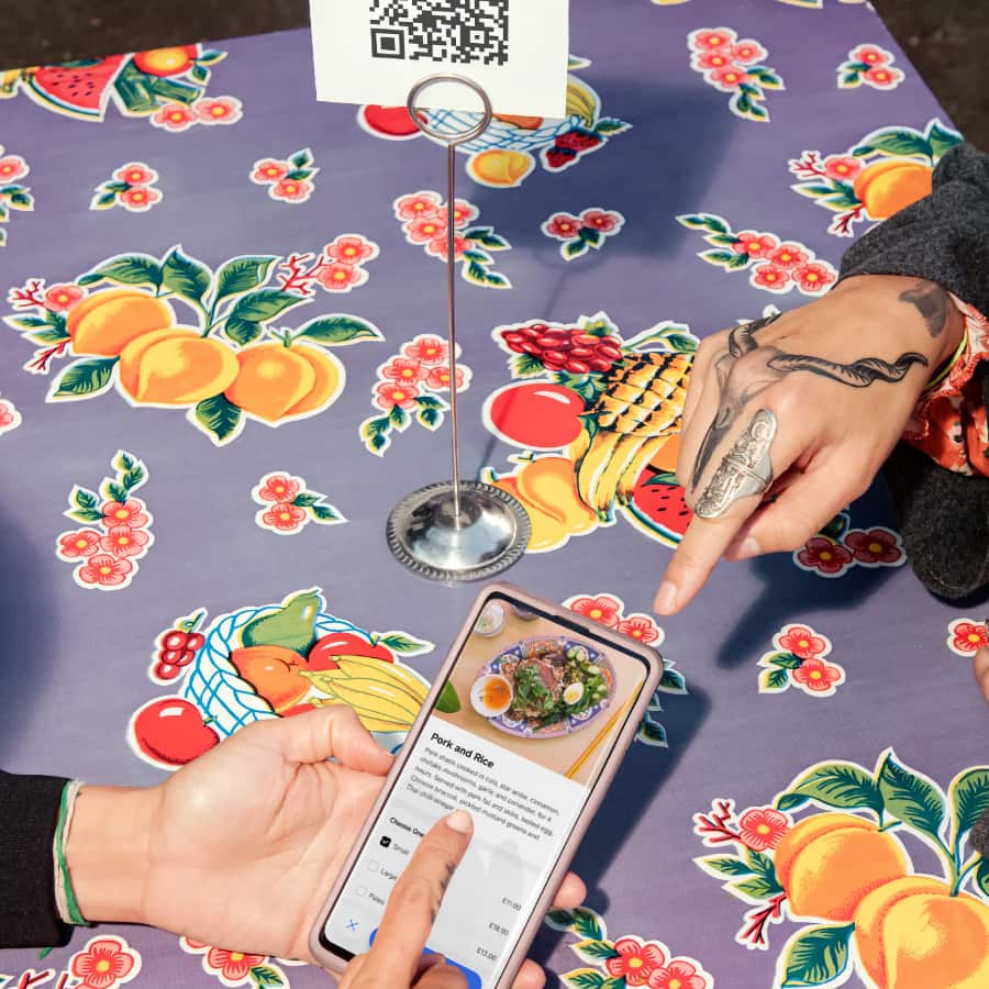 Square QR code ordering