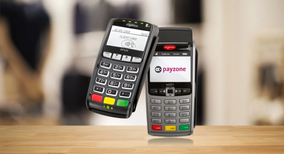 Payzone terminals on tabletop