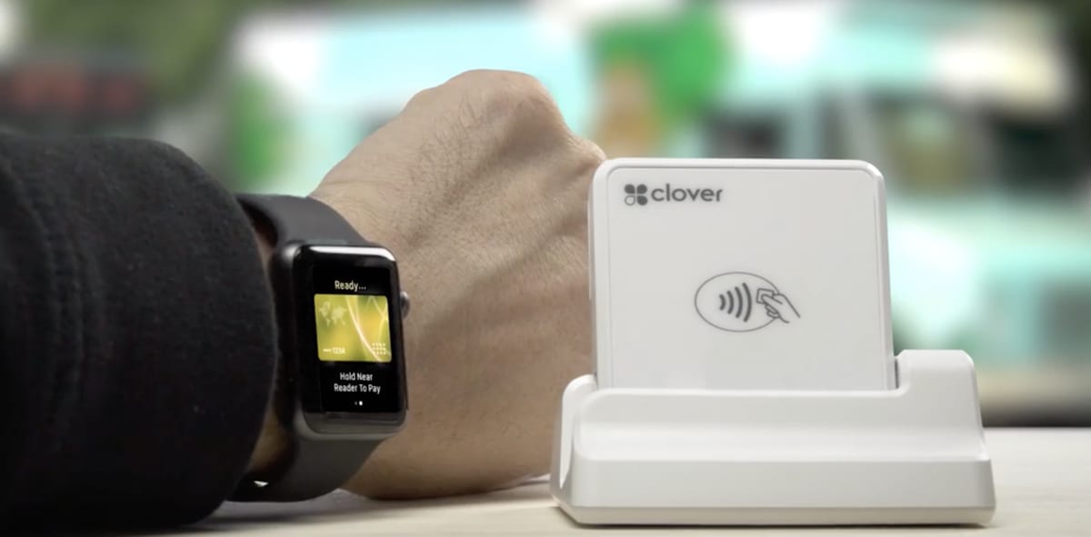 Clover Go memproses pembayaran Apple Watch