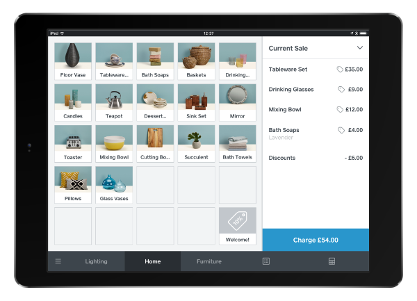 Square POS iPad screen Square POS iPad screen