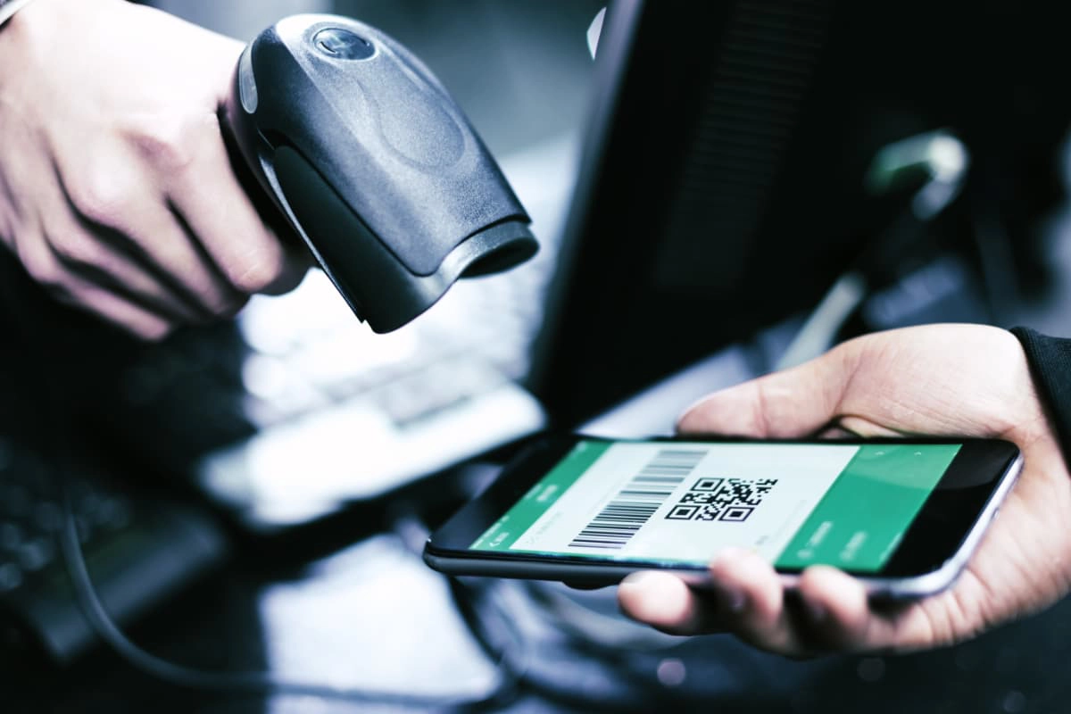 QR barcode reader scanning mobile app screen