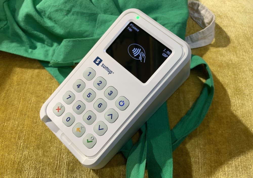 SumUp 3G in printing cradle