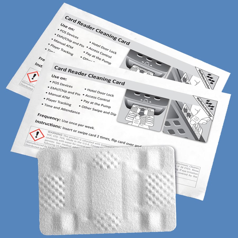 Cleaning cards for payment terminals