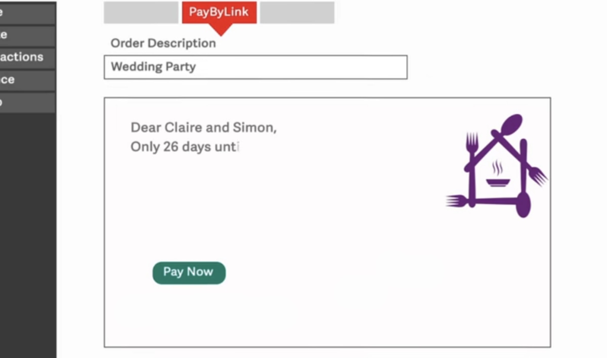 Worldpay PayByLink customisation of email Worldpay Pay by Link editor