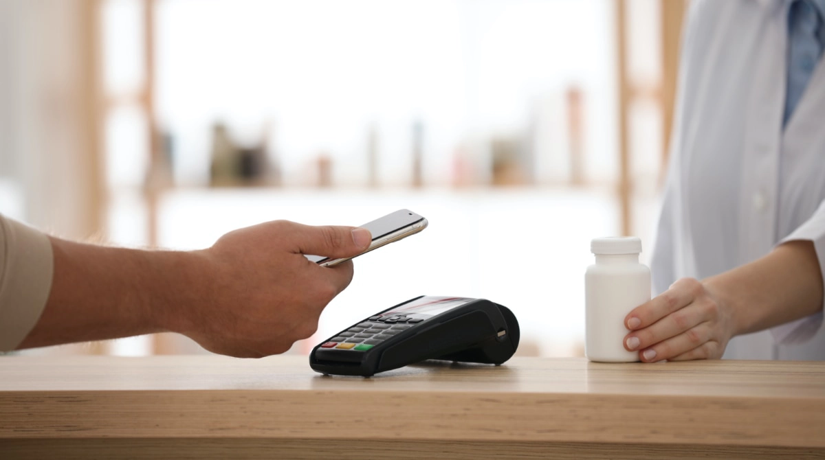 contactless mobile payment at pharmacy