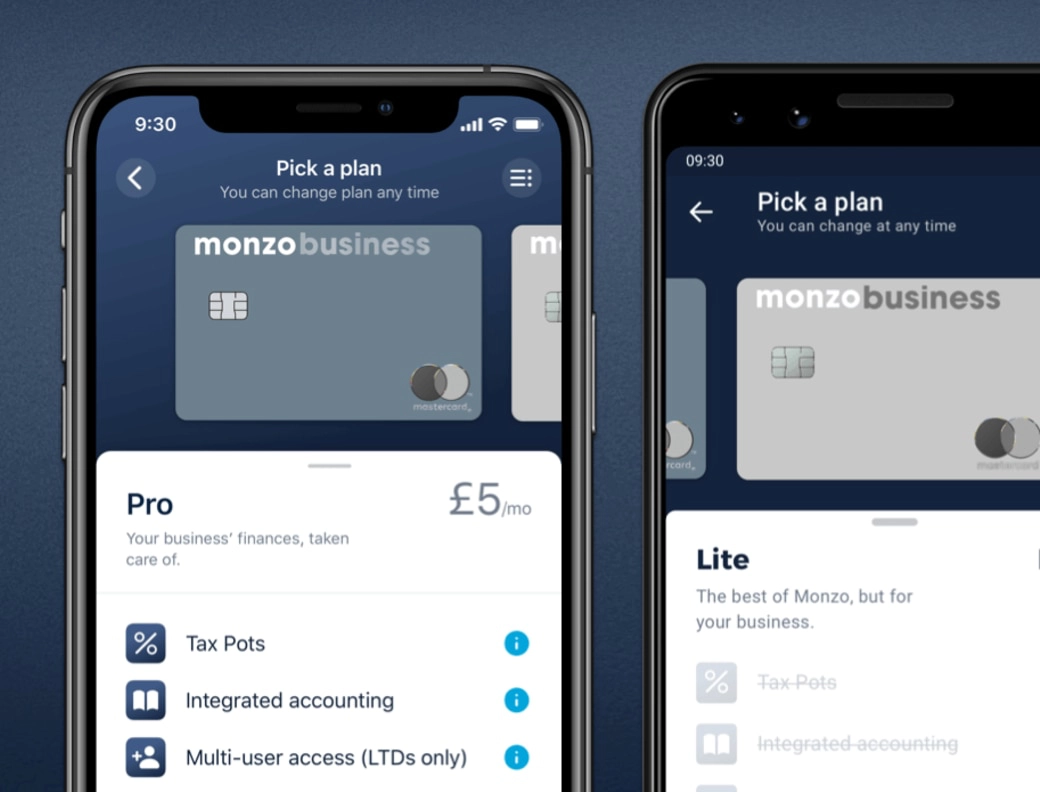 Monzo Business account differences