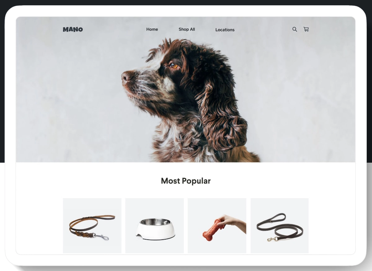 Square Online Store template for retail