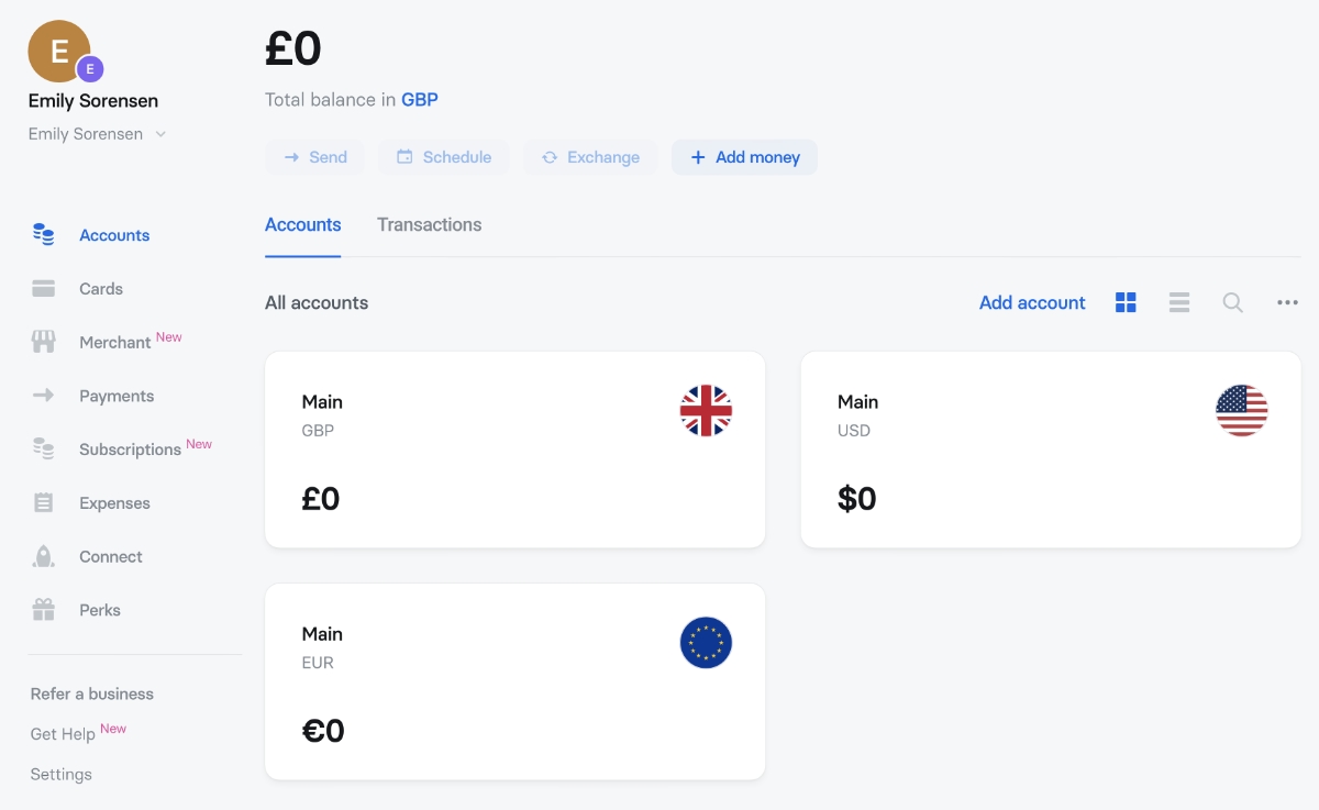 Revolut Business multi-currency account
