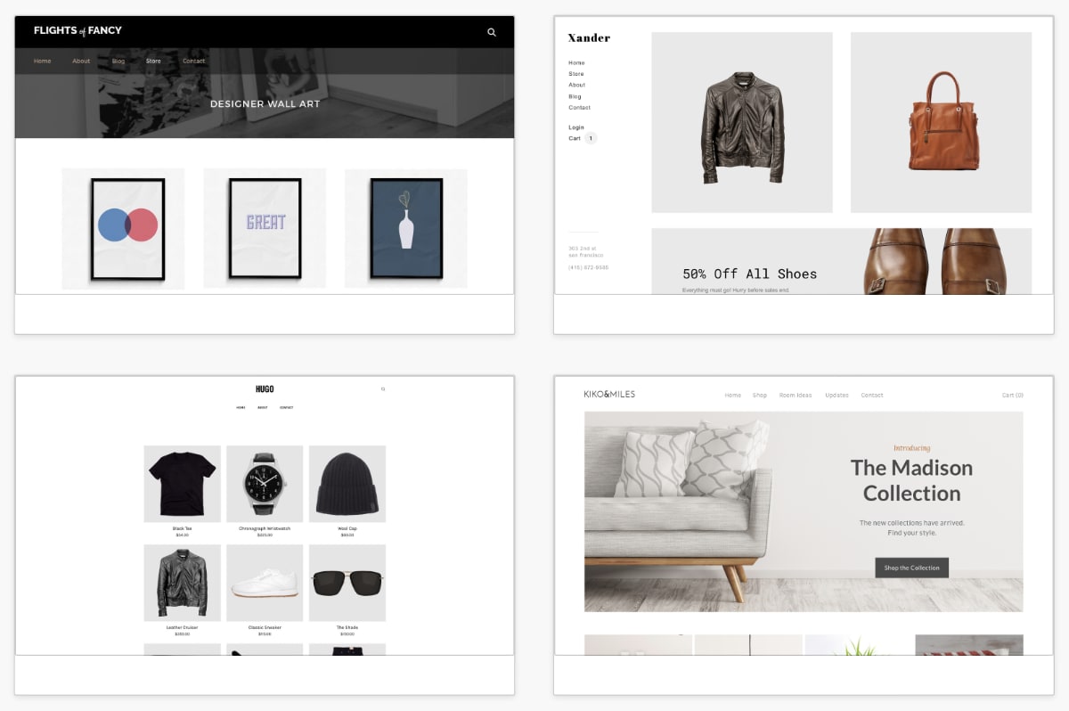 Weebly online store themes