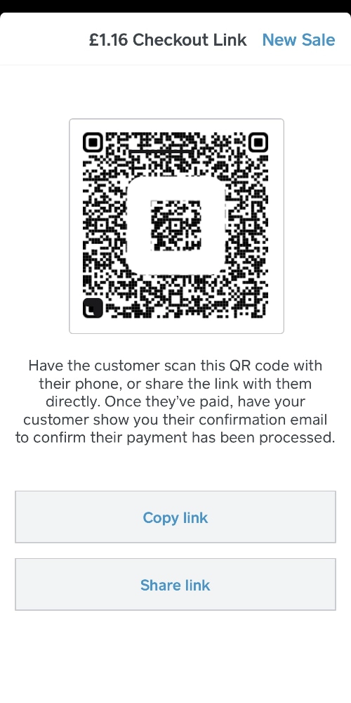 Square Checkout QR code