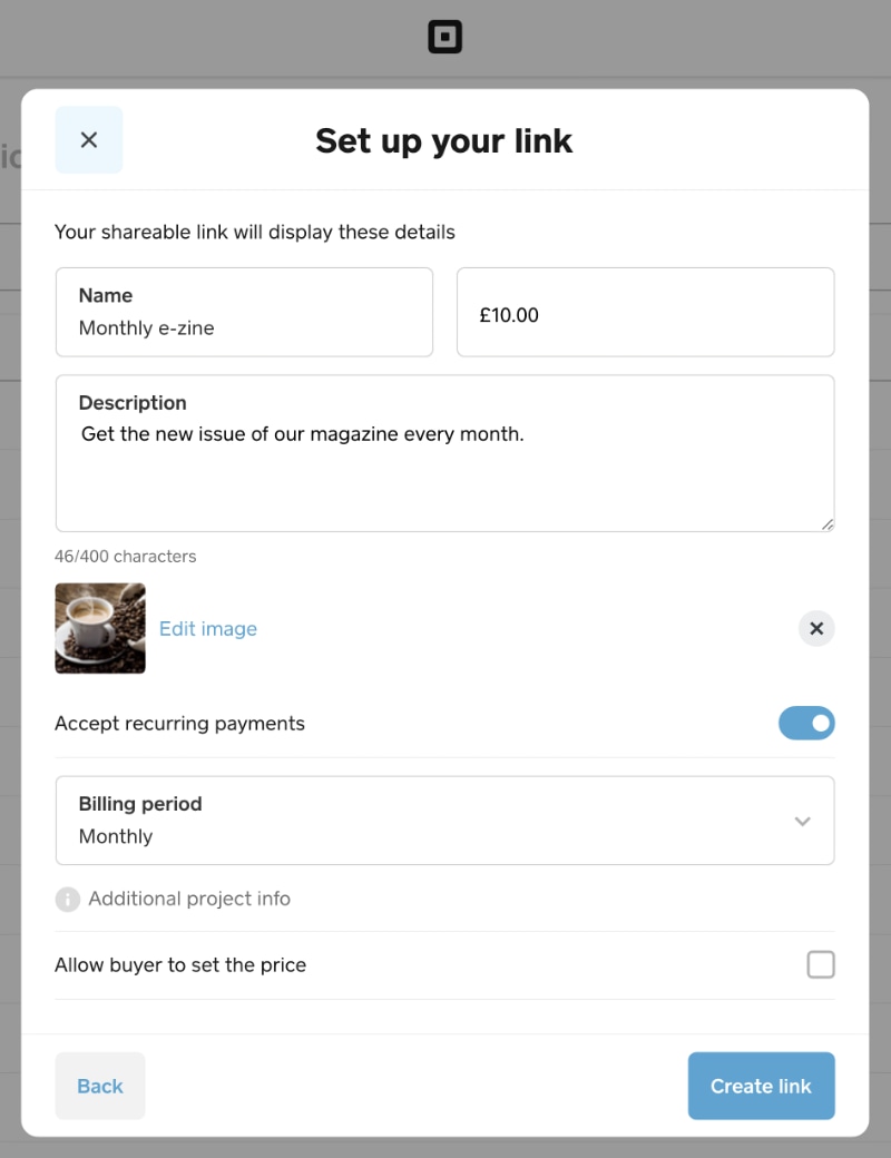 Square Online Checkout link editor Square Online Checkout link editor
