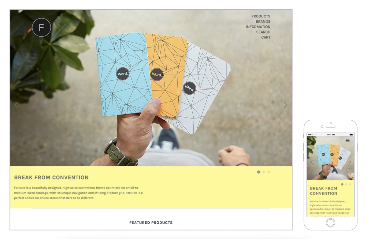 BigCommerce free template example