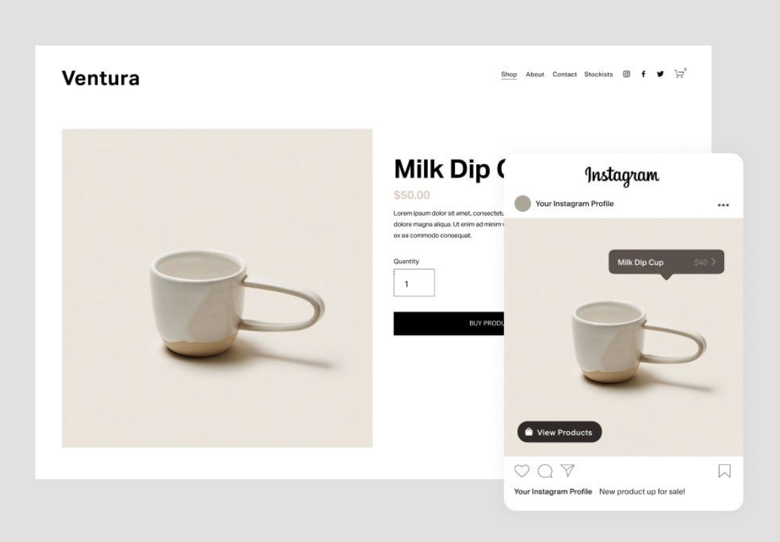 Squarespace Instagram selling