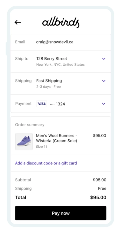 Shopify online checkout
