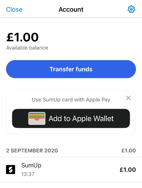 SumUp Business Account app