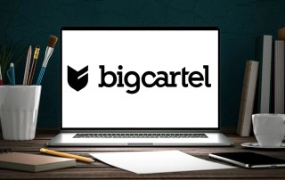 Big Cartel logo on laptop screen