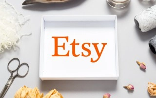 Etsy box and craft materials