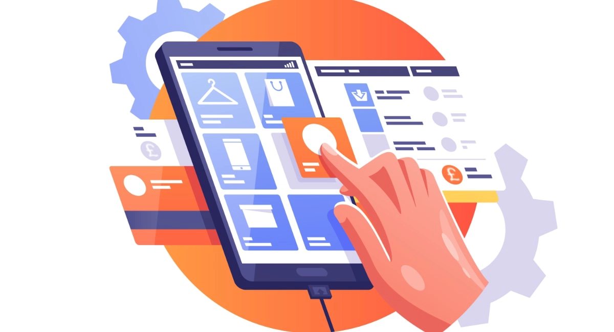 online payment flow illustration