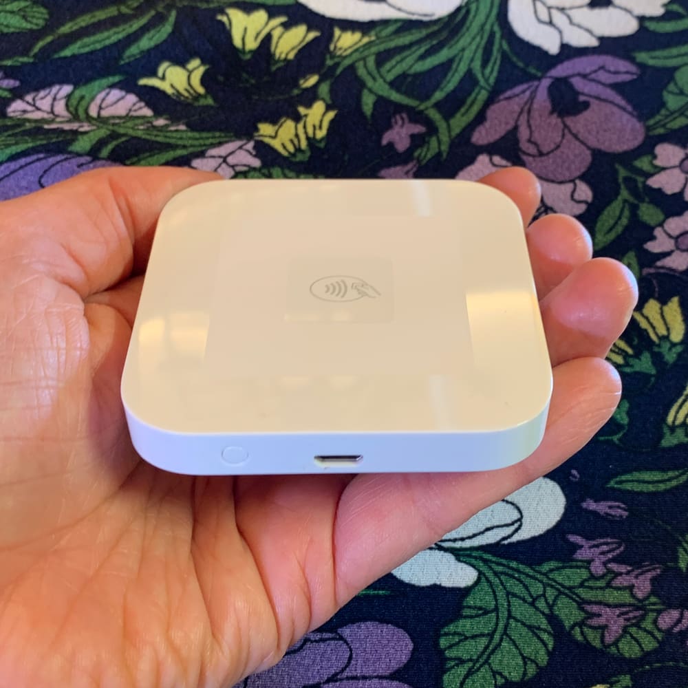Square Reader is small Square Reader held in hand