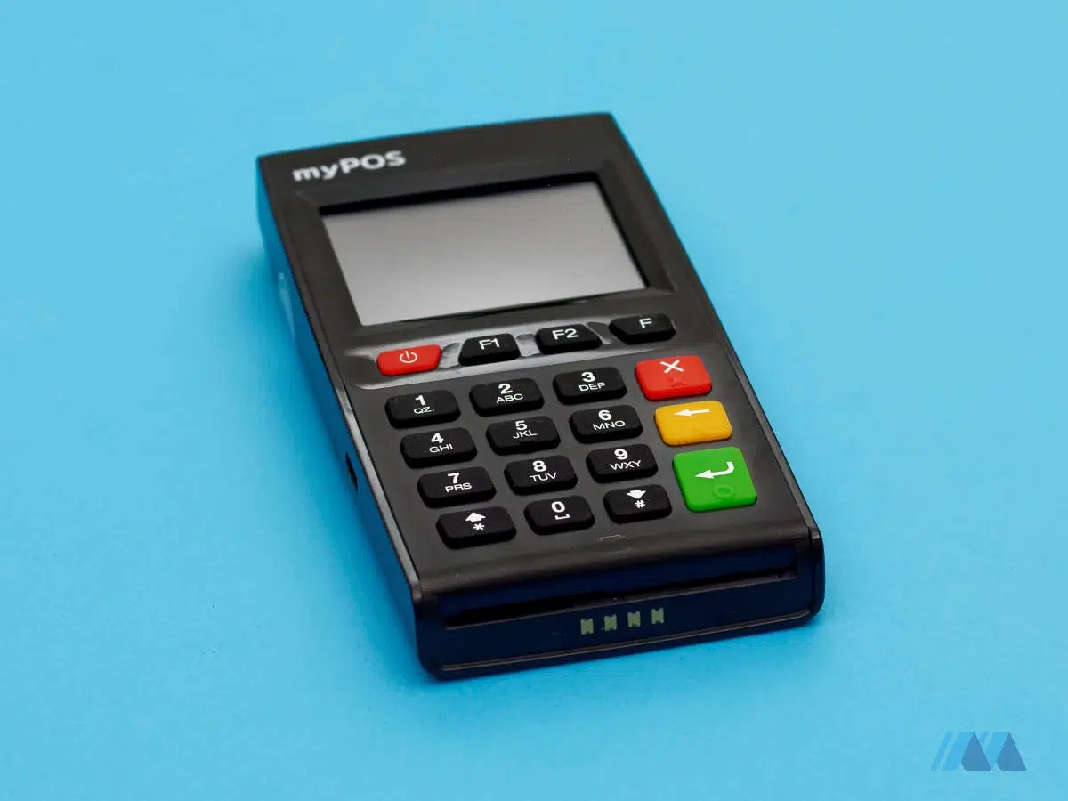 myPOS Go is small and basic myPOS Go bottom angle