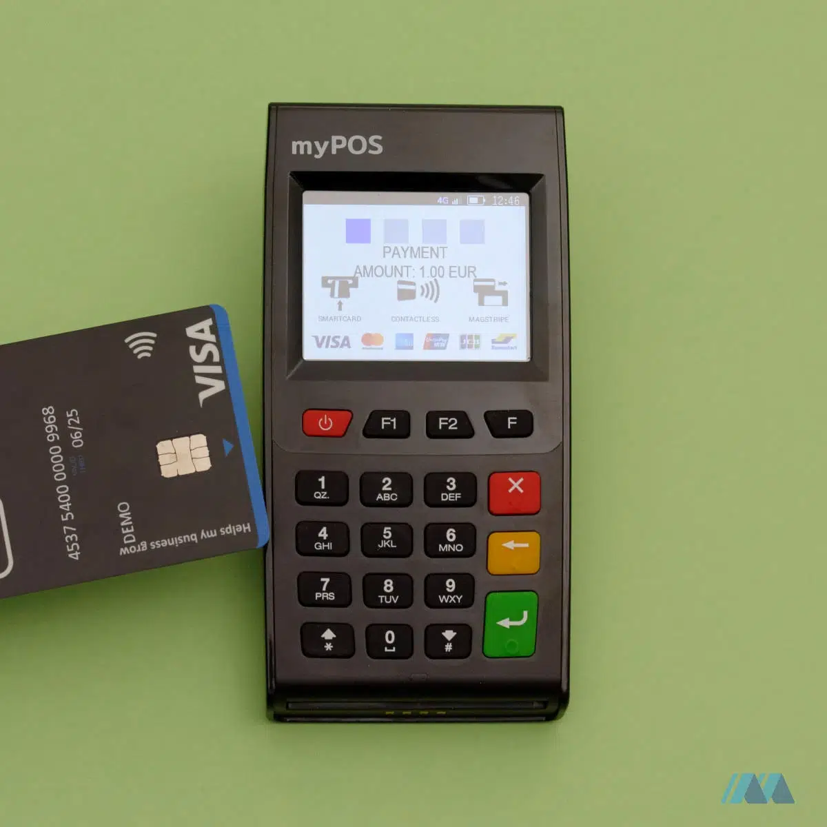 myPOS Go Visa card tap