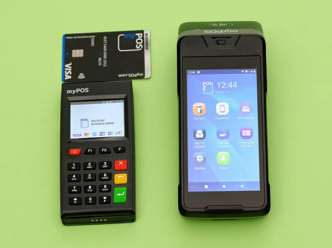 myPOS card machines with business card