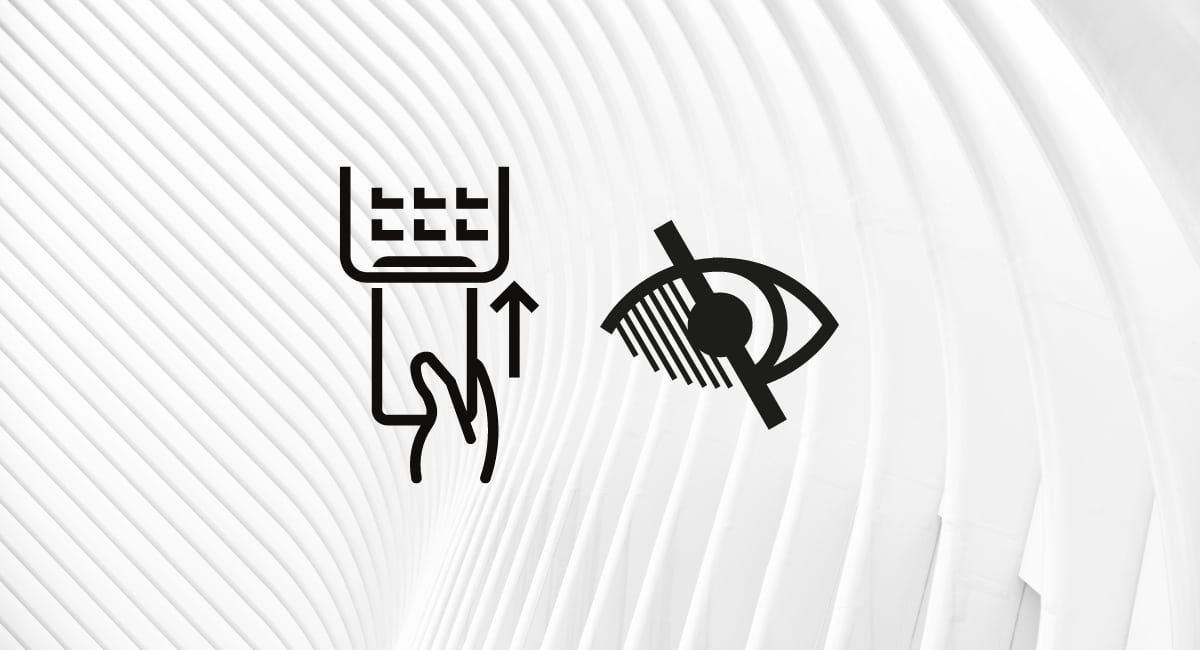 Card machine challenges for the blind and partially sighted