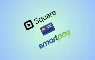 Square and Smartpay logos with credit card in between
