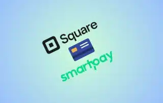 Square and Smartpay logos with credit card