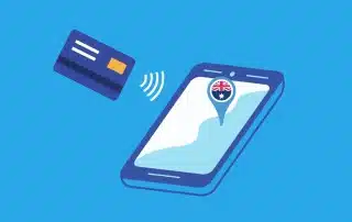 payment card tapping a smartphone in Australia