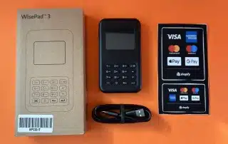 Shopify card reader box contents