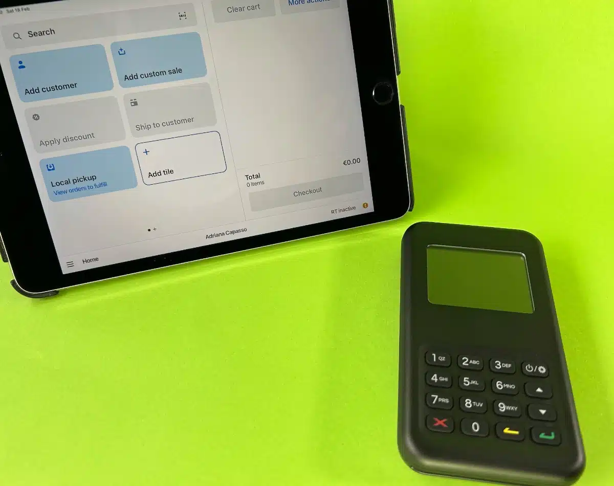 Shopify card reader with POS app on iPad