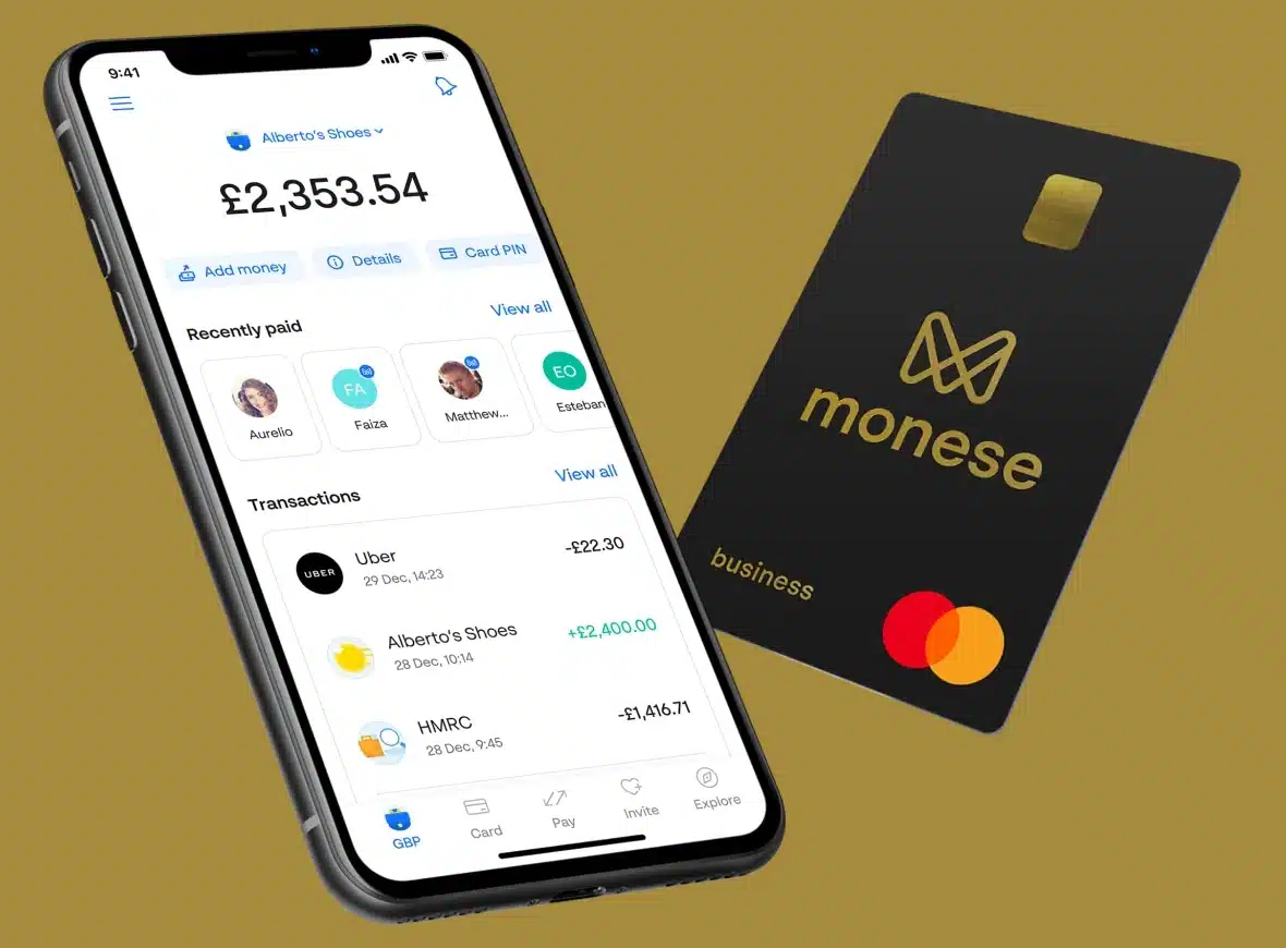 Monese app and business debit card