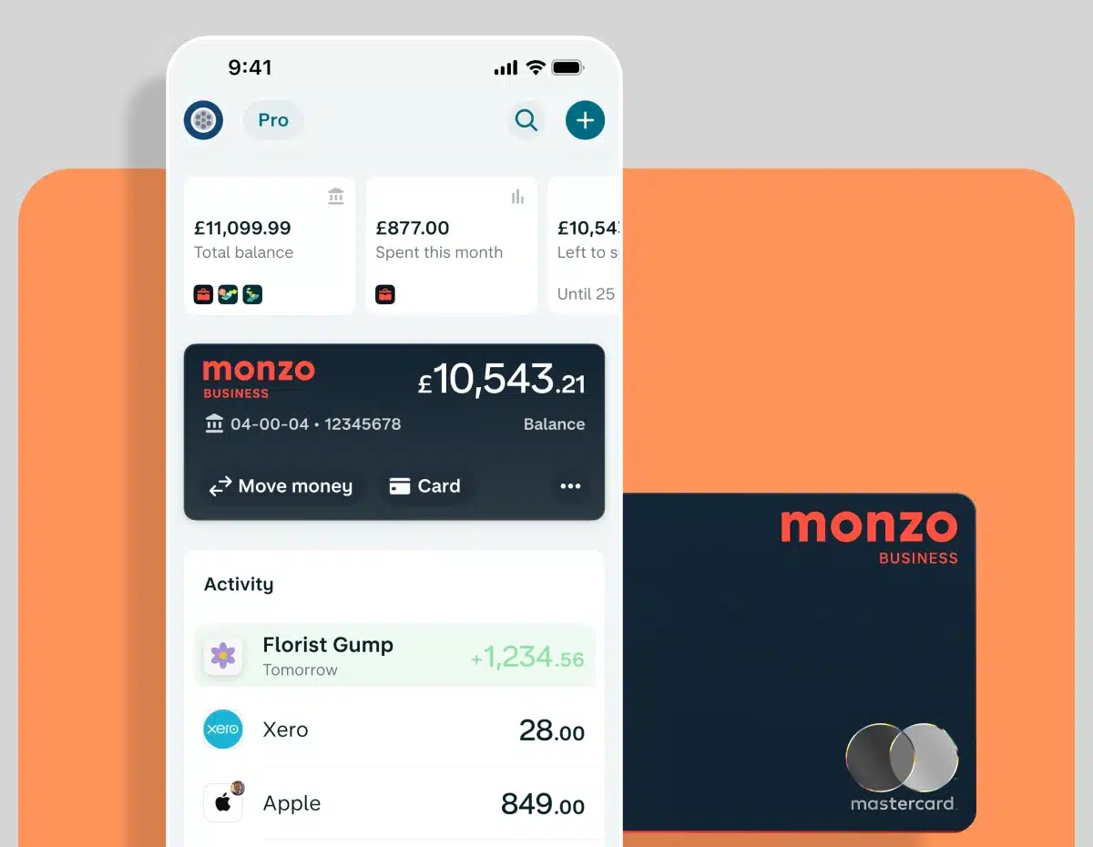 Monzo Business app and debit card