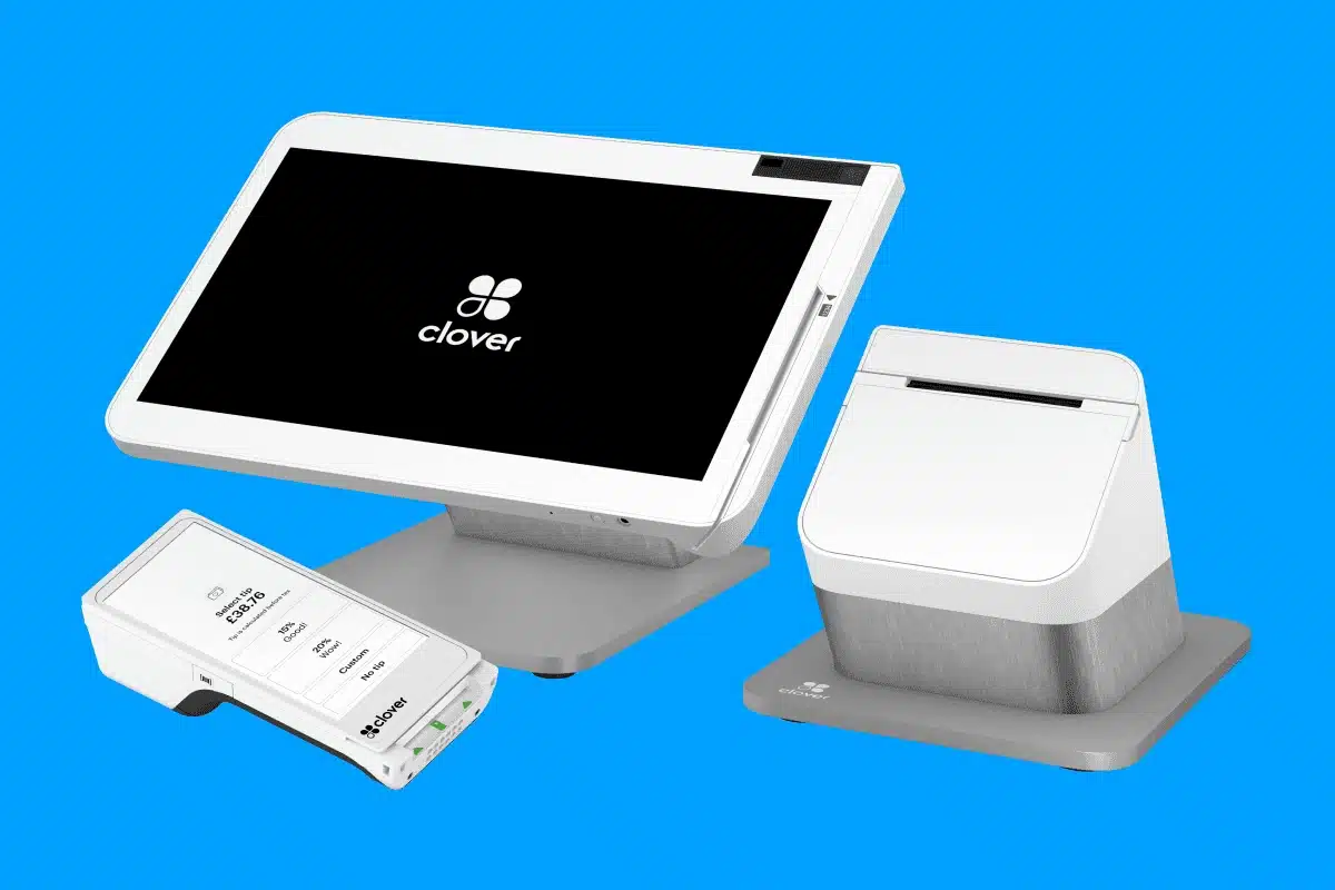 Clover tablet, receipt printer and Flex handheld terminal