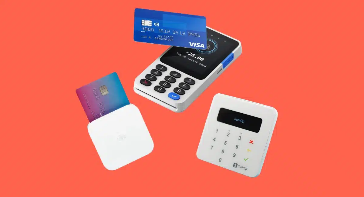 Square Reader, PayPal Reader and SumUp Air together