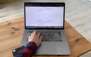 Virtual terminal screen on our editor's laptop