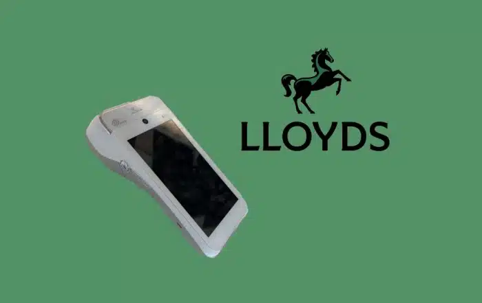 Lloyds Bank logo next to card terminal