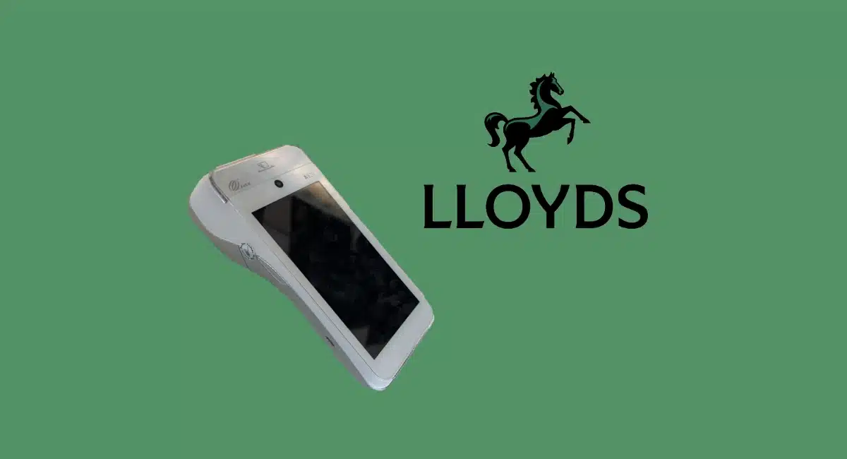 Lloyds Bank logo next to card terminal