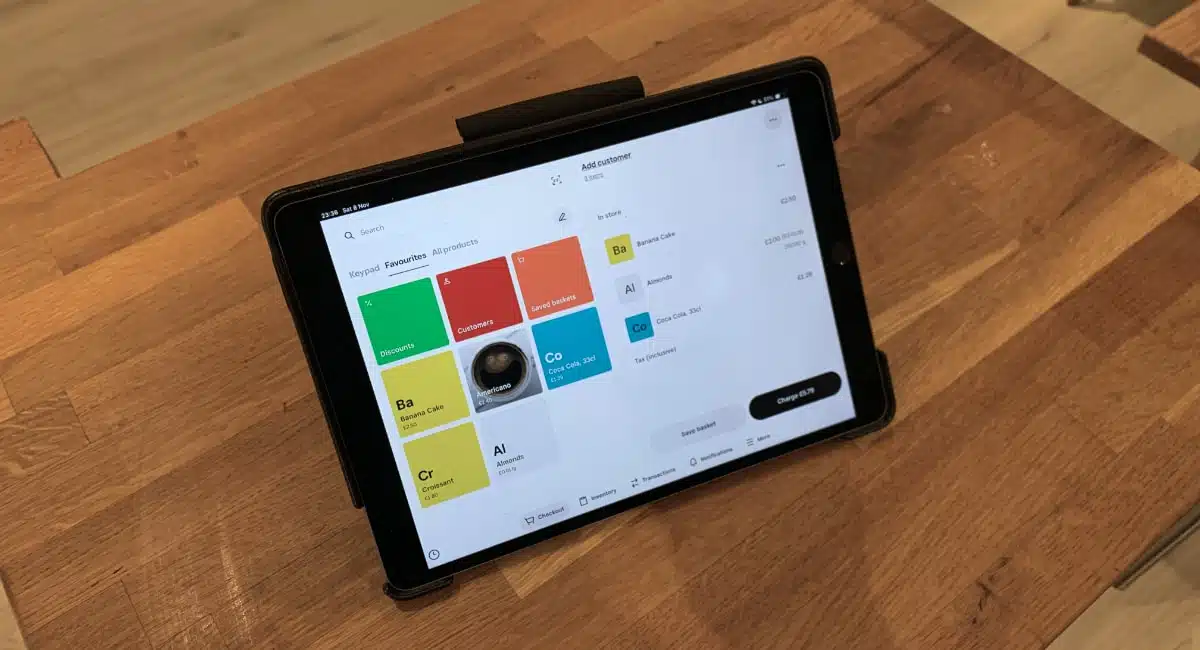 Square for Retail POS app on iPad