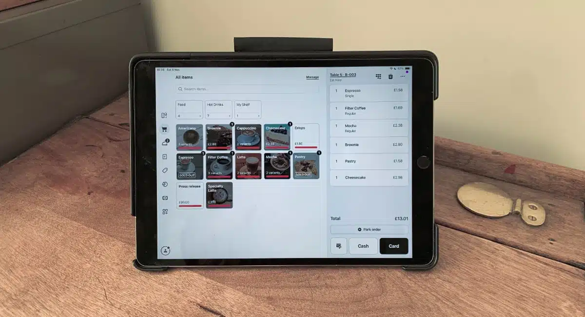 SumUp POS app on iPad